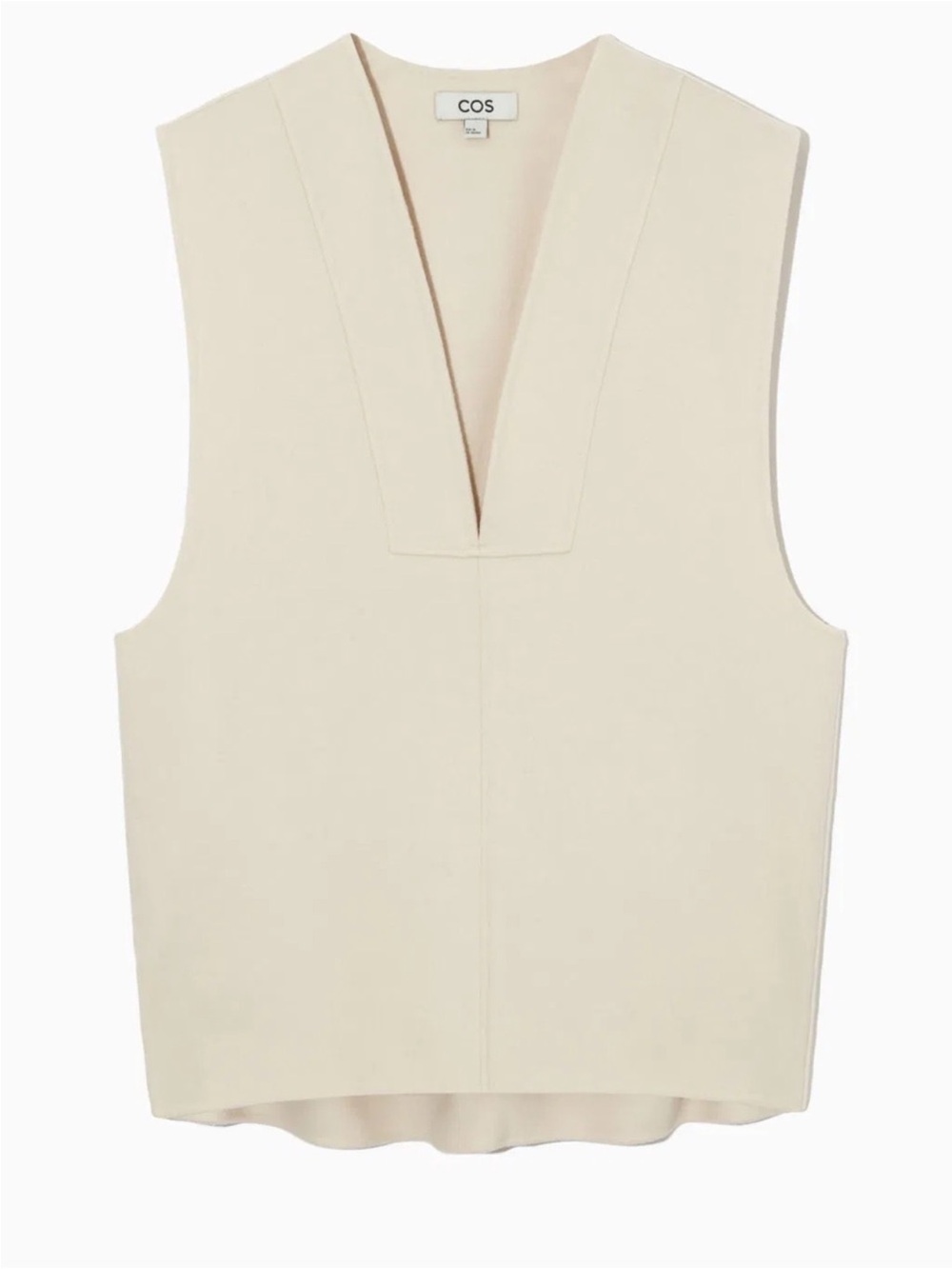 COS Cream V-Neck Sleeveless Sweater Vest